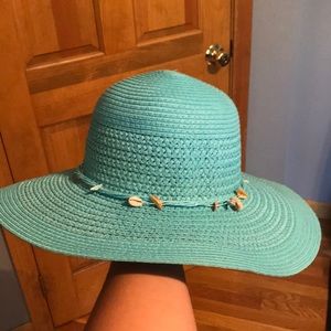 Turquoise beach hat